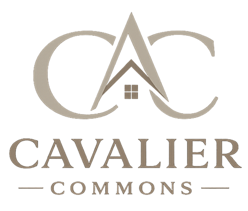 The image is a logo for Cavaliers Commons.